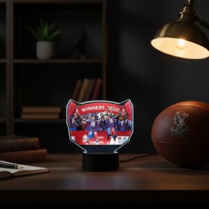Crystal Palace FA Cup Winners Lamp - Personalized 2025 Champions 3D Illusion Night Light