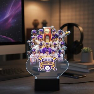 Louisiana State University Tigers 2023 Champions Lamp - NCAA Baseball 3D LED Night Light