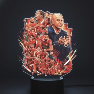 Liverpool Football Club Team Lamp - 3D Illusion LED Night Light with Player Collage & Arne Slot