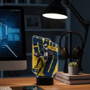 Notre Dame Fighting Irish 3D Lamp - NCAA Football Player LED Desk Light, Undefeated Season Decor