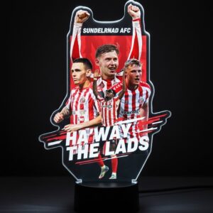 Sunderland AFC LED Night Light - Custom Football Player Desk Lamp, Ha'way The Lads Fan Gift