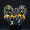 Iowa Hawkeyes Football 3D Lamp - Custom Acrylic LED Night Light, NCAA Fan Gift