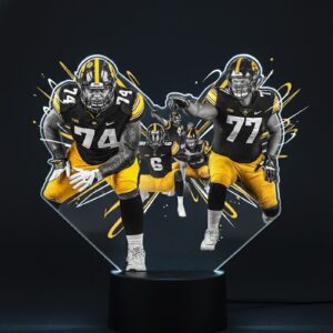 Iowa Hawkeyes Football 3D Lamp - Custom Acrylic LED Night Light, NCAA Fan Gift