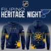 St. Louis Blues Filipino Heritage Night Hoodie - 3D All-Over Print NHL Fan Apparel with Philippine Flag Design