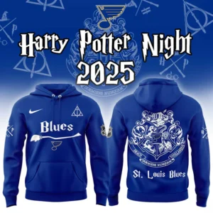 St. Louis Blues Harry Potter Night Hoodie - NHL Wizarding World Crossover Apparel 2025