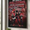Atlanta Falcons Football Calendar 2026 - Spiral-Bound Wall Decor with Dynamic Player Collage for NFL Fans