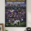 Baltimore Ravens 2026 Football Calendar - Spiral-Bound Wall Decor with Dynamic Player Photo Collage