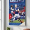 Buffalo Bills Football Calendar 2026 - Spiral Bound Wall Hanging with Player Action Photo Collage