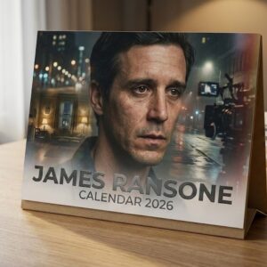James Ransone 2026 Desk Calendar - Cinematic Photo Montage Style, Gift for Fans, Tabletop Office Decor