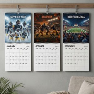 Pittsburgh Steelers 2026 Calendar - NFL Team Players Photo Collage Wall Decor
