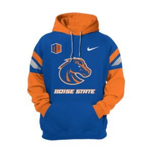 Boise State Broncos Hoodie - Nike Pullover Color Block Sweatshirt with Team Logo