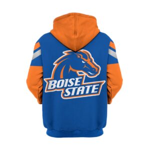 Boise State Broncos Hoodie - Nike Pullover Color Block Sweatshirt with Team Logo