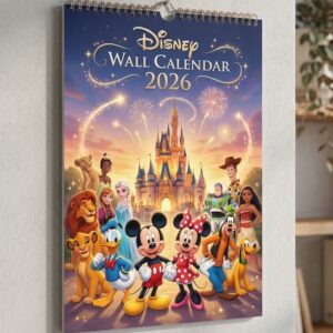 Disney Wall Calendar 2026 - Featuring Classic Characters with Glossy Illustrated Artwork