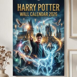 Harry Potter Wall Calendar 2026 - Magical Illustrated Artwork Featuring Hogwarts and Iconic Characters