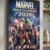 Marvel Wall Calendar 2026 - Cinematic Superhero Team-Up Art Featuring The Avengers, Spiral-Bound Organizer