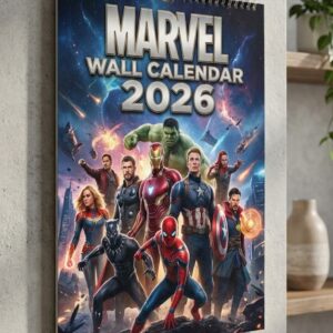 Marvel Wall Calendar 2026 - Cinematic Superhero Team-Up Art Featuring The Avengers, Spiral-Bound Organizer