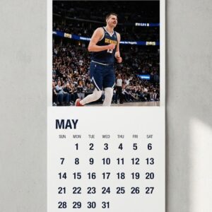 NBA Wall Calendar 2026 - Featuring Superstar Players, 12-Month Hanging Organizer with Glossy Finish