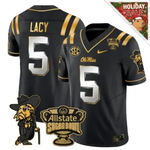 Ole Miss Rebels Chambliss Football Jersey - No. 6 Black Allstate Sugar Bowl Edition with Metallic Gold Accents