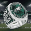 Philadelphia Eagles Championship Ring - Back To Back NFC East Champions Fan Ring with Iced Out Glossy Finish