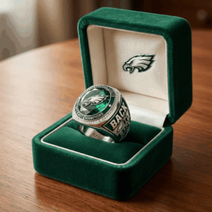 Philadelphia Eagles Championship Ring - Back To Back NFC East Champions Fan Ring with Iced Out Glossy Finish