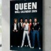 Queen Wall Calendar 2026 - Spiral Bound Monthly Planner Featuring Iconic Band Photos