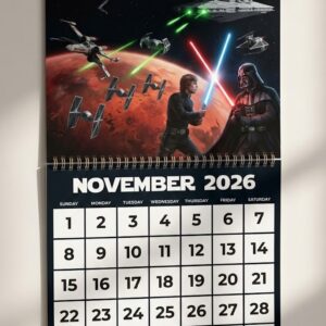Star Wars Wall Calendar 2026 - Skywalker Saga Characters Illustrated Movie Poster Art