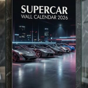 Supercar Wall Calendar 2026 - High-Definition Exotic Car Photography with Glossy Finish, Spiral-Bound Monthly Planner