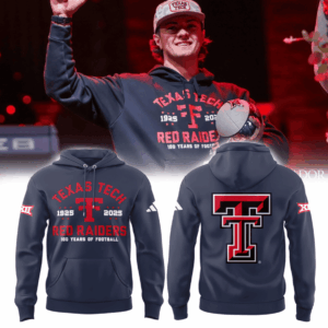 Texas Tech Red Raiders 100 Years Hoodie - Football Centennial 1925-2025 Anniversary Sweatshirt