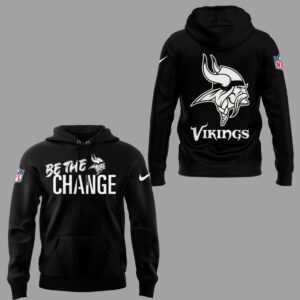 Minnesota Vikings Be The Change Hoodie - NFL Social Justice Inspired Black Pullover Sweatshirt