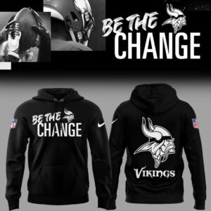 Minnesota Vikings Be The Change Hoodie - NFL Social Justice Inspired Black Pullover Sweatshirt