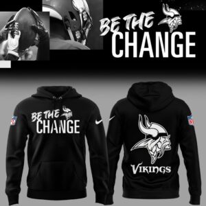 Minnesota Vikings Be The Change Hoodie - NFL Social Justice Inspired Black Pullover Sweatshirt