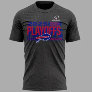 Buffalo Bills 2025 Playoff Bound T-Shirt - NFL National Football Playoffs Fan Gear