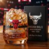 Chicago Bulls Anniversary Whiskey Glass - NBA Gift Se