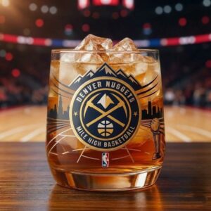 Denver Nuggets Anniversary Whiskey Glass - NBA Gift Set