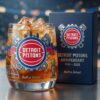 Detroit Pistons Anniversary Whiskey Glass - NBA Gift Set