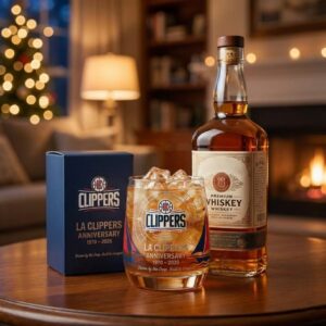 Los Angeles Clippers Anniversary Whiskey Glass - NBA Gift Set