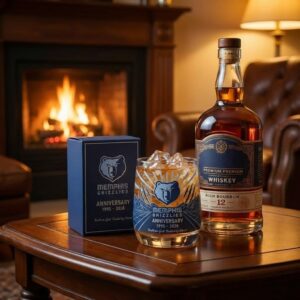 Memphis Grizzlies Anniversary Whiskey Glass - NBA Gift Set