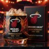 Miami Heat Anniversary Whiskey Glass - 1988-2026 Collectible Tumbler Gift Set
