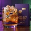 Utah Jazz Anniversary Whiskey Glass - NBA Collectible Rocks Glass with Gift Box