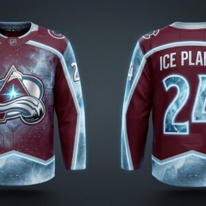 Colorado Avalanche Ice Planet Hockey Jersey - Custom NHL Sportswear with Galaxy Theme
