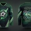 Dallas Stars Star Wars Hockey Jersey - Custom Crossover Design with Lightsaber and Galaxy Print