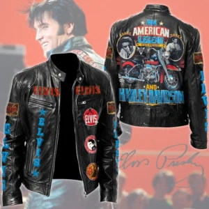 Elvis Presley Harley-Davidson Leather Jacket - Men's American Legend Biker Tribute Coat