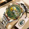 Green Bay Packers 105th Anniversary Watch - Commemorative Stainless Steel Wristwatch for NFL Fans