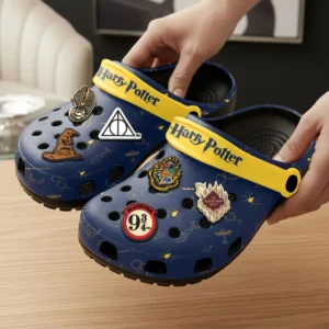 Harry Potter Themed Crocs Clogs - Wizarding World Movie Fan Gift with Jibbitz Charms