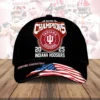 Indiana Hoosiers Big Ten Champions Cap - 2025 Football American Flag Never Daunted Hat