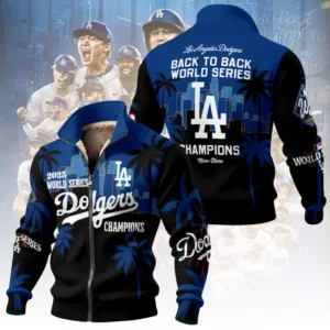 Los Angeles Dodgers Champions Fleece Jacket - World Series Back To Back