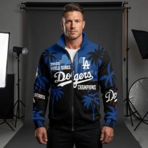 Los Angeles Dodgers Champions Fleece Jacket - World Series Back To Back