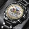 New England Patriots 65th Anniversary Six-Time Super Bowl Champions Stainless Steel Watch