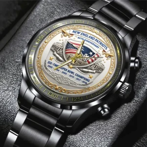New England Patriots 65th Anniversary Six-Time Super Bowl Champions Stainless Steel Watch
