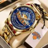 New York Knicks 2025 Champions Watch - Gold Plated NBA Cup Commemorative Wristwatch